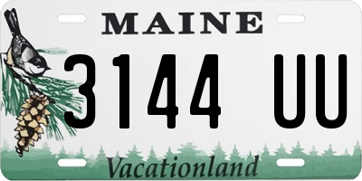 ME license plate 3144UU