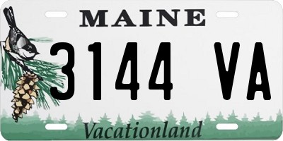 ME license plate 3144VA