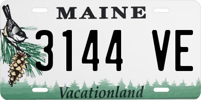 ME license plate 3144VE