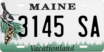 ME license plate 3145SA