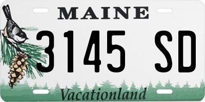 ME license plate 3145SD
