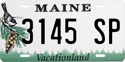 ME license plate 3145SP