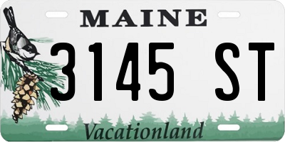 ME license plate 3145ST