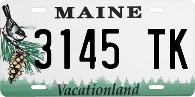 ME license plate 3145TK