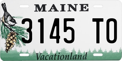 ME license plate 3145TO