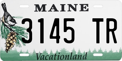 ME license plate 3145TR