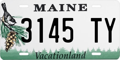 ME license plate 3145TY