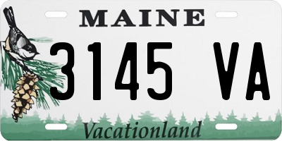ME license plate 3145VA