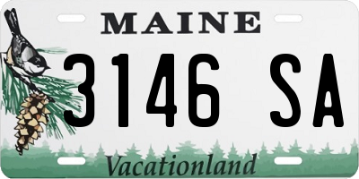 ME license plate 3146SA