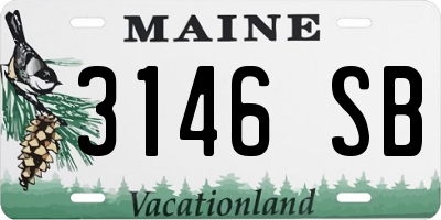 ME license plate 3146SB