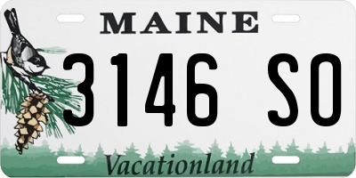 ME license plate 3146SO