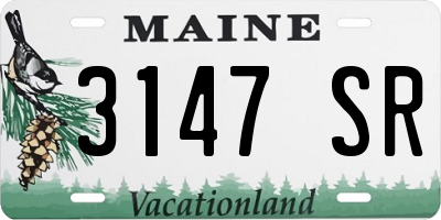 ME license plate 3147SR