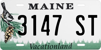 ME license plate 3147ST