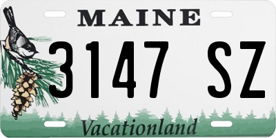 ME license plate 3147SZ