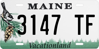 ME license plate 3147TF
