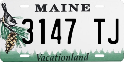 ME license plate 3147TJ