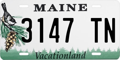 ME license plate 3147TN
