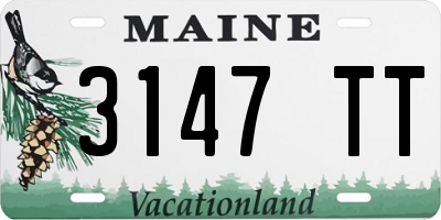 ME license plate 3147TT
