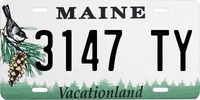 ME license plate 3147TY