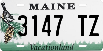 ME license plate 3147TZ