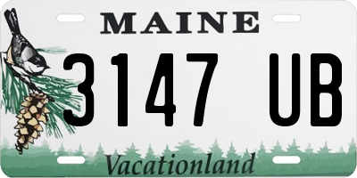 ME license plate 3147UB