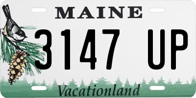 ME license plate 3147UP
