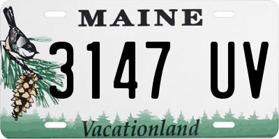 ME license plate 3147UV