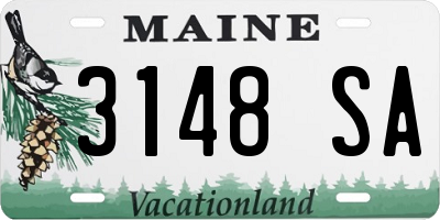 ME license plate 3148SA