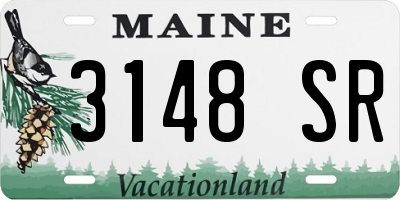 ME license plate 3148SR