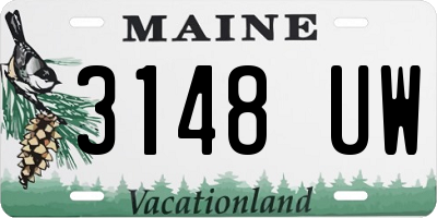 ME license plate 3148UW