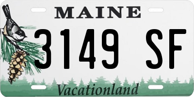 ME license plate 3149SF