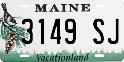 ME license plate 3149SJ