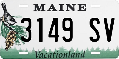 ME license plate 3149SV