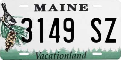 ME license plate 3149SZ