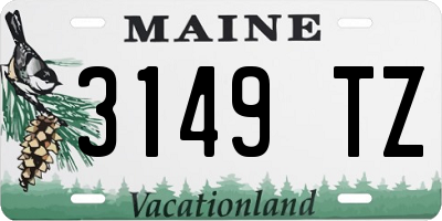 ME license plate 3149TZ