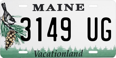 ME license plate 3149UG