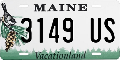 ME license plate 3149US