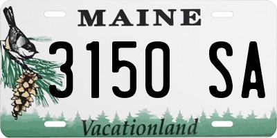 ME license plate 3150SA