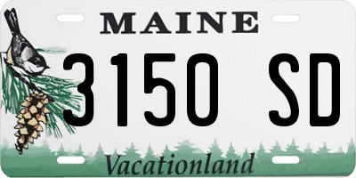 ME license plate 3150SD