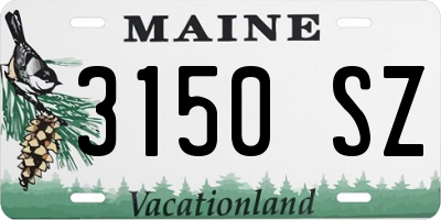 ME license plate 3150SZ