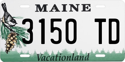 ME license plate 3150TD