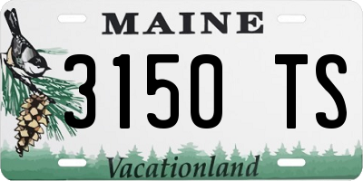 ME license plate 3150TS