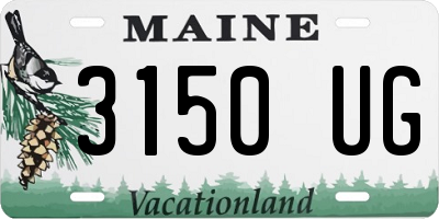 ME license plate 3150UG