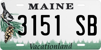 ME license plate 3151SB