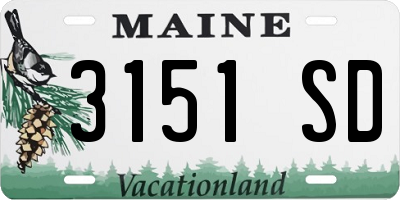 ME license plate 3151SD