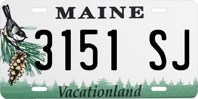 ME license plate 3151SJ