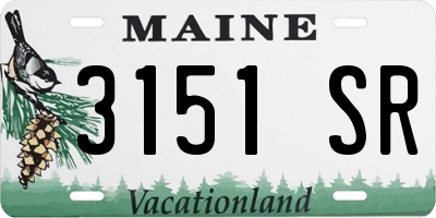 ME license plate 3151SR