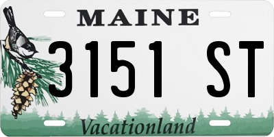ME license plate 3151ST