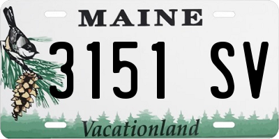 ME license plate 3151SV