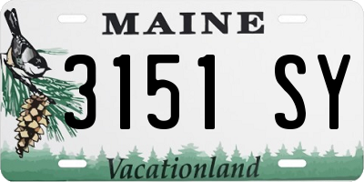 ME license plate 3151SY